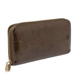 Louis Vuitton Vert Olive Monogram Vernis Zippy Wallet