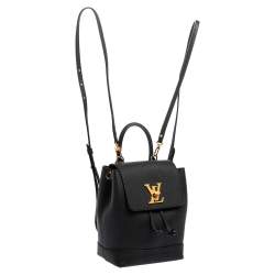 Pre Owned Louis Vuitton Black Calfskin Leather Mini Lockme Backpack