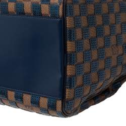 Pre Owned Louis Vuitton Blue Damier Ebene Paillettes Limited Edition Speedy 30 Bag