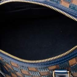Pre Owned Louis Vuitton Blue Damier Ebene Paillettes Limited Edition Speedy 30 Bag
