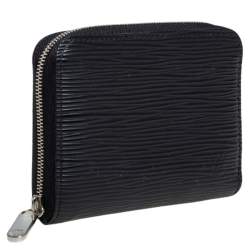 مملوكة مسبقًا محفظة عملات معدنية لوي فيتون زيبي جلد إيبي سوداء  