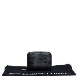 مملوكة مسبقًا محفظة عملات معدنية لوي فيتون زيبي جلد إيبي سوداء  