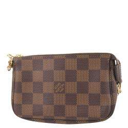مملوكة مسبقًا Louis Vuitton Damier Ebene Canvas Pochette Accessoires Mini Bag