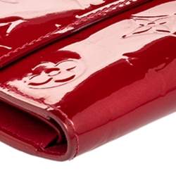 مملوكة مسبقًا محفظة لوي فيتون سارة فيرنيه مونوغرامي بوم دامور أحمر