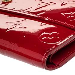 مملوكة مسبقًا محفظة لوي فيتون سارة فيرنيه مونوغرامي بوم دامور أحمر