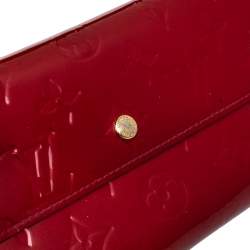 مملوكة مسبقًا محفظة لوي فيتون سارة فيرنيه مونوغرامي بوم دامور أحمر