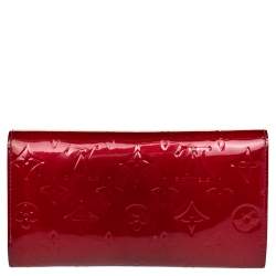 مملوكة مسبقًا محفظة لوي فيتون سارة فيرنيه مونوغرامي بوم دامور أحمر