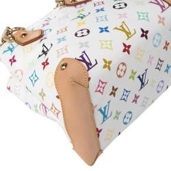 مملوكة مسبقًا Louis Vuitton White Multicolore Monogram Canvas Audra Bag