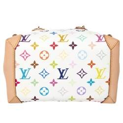 مملوكة مسبقًا Louis Vuitton White Multicolore Monogram Canvas Audra Bag