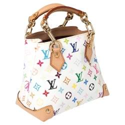 مملوكة مسبقًا Louis Vuitton White Multicolore Monogram Canvas Audra Bag