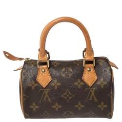 Pre Owned Louis Vuitton Monogram Canvas Speedy Nano Bag