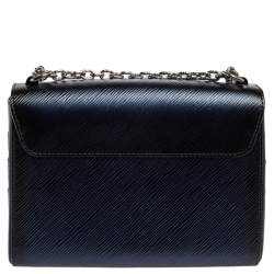 مملوكة مسبقًا حقيبة لوي فيتون تويست ترتر وجلد إيبي أزرق داكن مزين لهب 