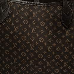 Pre Owned Louis Vuitton Fusain Monogram Idylle Canvas Neverfull MM Bag