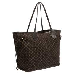 Pre Owned Louis Vuitton Fusain Monogram Idylle Canvas Neverfull MM Bag