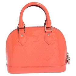 Pre Owned حقيبة لوي فيتون ألما جلد لامع مونوغرامي وردي ليتشي