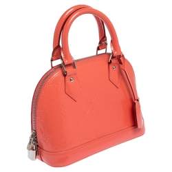 Pre Owned حقيبة لوي فيتون ألما جلد لامع مونوغرامي وردي ليتشي