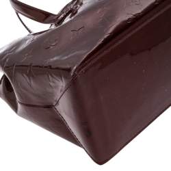 Pre Owned Louis Vuitton Rouge Fauviste Monogram Vernis Wilshire PM Bag