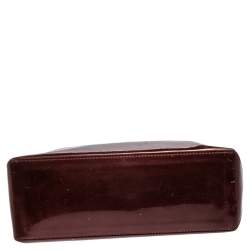 Pre Owned Louis Vuitton Rouge Fauviste Monogram Vernis Wilshire PM Bag