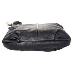 Pre Owned Louis Vuitton Black Monogram Mahina Leather Selene MM Bag
