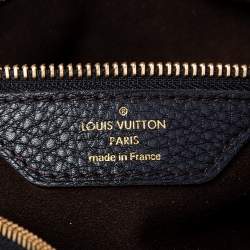Pre Owned Louis Vuitton Black Monogram Mahina Leather Selene MM Bag