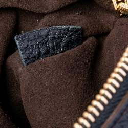 Pre Owned Louis Vuitton Black Monogram Mahina Leather Selene MM Bag