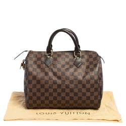 Pre Owned Louis Vuitton Damier Ebene Canvas Speedy 30 Bag