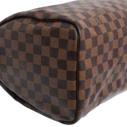Pre Owned Louis Vuitton Damier Ebene Canvas Speedy 30 Bag