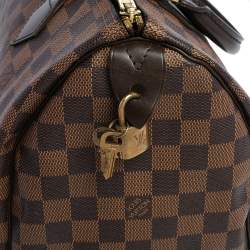 Pre Owned Louis Vuitton Damier Ebene Canvas Speedy 30 Bag