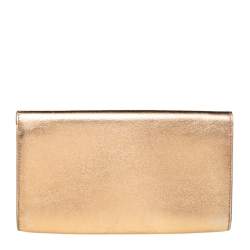 مملوكة مسبقًا حقيبة كلتش لوي فيتون لويز جلد ذهبي 