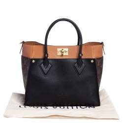 مملوكة مسبقًا Louis Vuitton Black Monogram Canvas and Leather On My Side MM Bag 