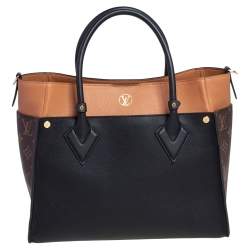 مملوكة مسبقًا Louis Vuitton Black Monogram Canvas and Leather On My Side MM Bag 