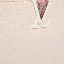 مملوكة مسبقًا Louis Vuitton Galet/Pink Taurillon Leather Capucines MM Bag