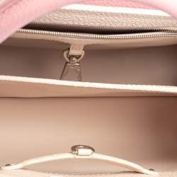 مملوكة مسبقًا Louis Vuitton Galet/Pink Taurillon Leather Capucines MM Bag