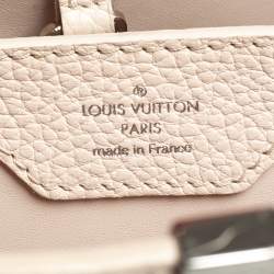 مملوكة مسبقًا Louis Vuitton Galet/Pink Taurillon Leather Capucines MM Bag