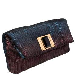 Pre Owned Louis Vuitton Marine Monogram Jacquard Limited Edition Altair Clutch