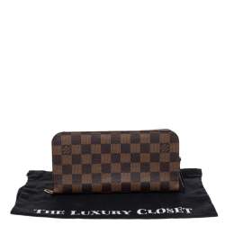 Pre Owned Louis Vuitton Damier Ebene Canvas Insolite Wallet