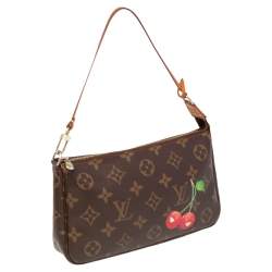 Pre Owned Louis Vuitton Monogram Canvas Cerises Print Accessories Pochette