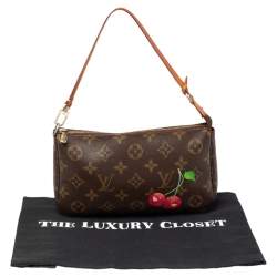 Pre Owned Louis Vuitton Monogram Canvas Cerises Print Accessories Pochette
