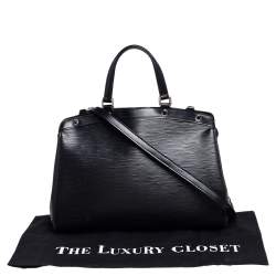 Pre Owned حقيبة لوي فيتون بريه جلد إيبي سوداء MM 