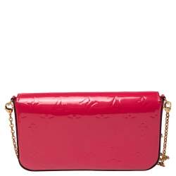 مملوكة مسبقًا Louis Vuitton Rose Indien Monogram Vernis Pochette Felicie Bag