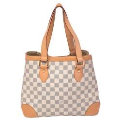 Pre Owned Louis Vuitton Damier Azur Canvas Hampstead PM Bag