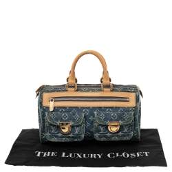 Pre Owned حقيبة لوي فيتون نويه سبيدي دينم أزرق مونوغرامي