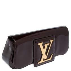 مملوكة مسبقًا حقيبة كلتش لوي فيتون سوب جلد لامع أحمر داكن 