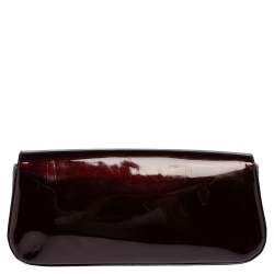 مملوكة مسبقًا حقيبة كلتش لوي فيتون سوب جلد لامع أحمر داكن 