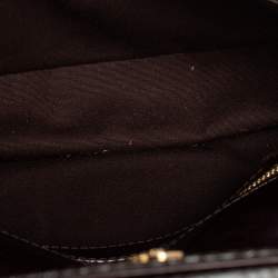 مملوكة مسبقًا حقيبة كلتش لوي فيتون سوب جلد لامع أحمر داكن 