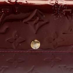 Louis Vuitton Rouge Fauviste Monogram Vernis Sarah Wallet