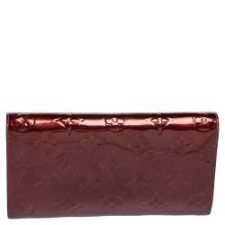 Louis Vuitton Rouge Fauviste Monogram Vernis Sarah Wallet