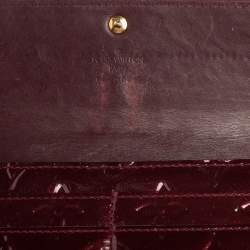Louis Vuitton Rouge Fauviste Monogram Vernis Sarah Wallet