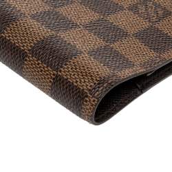 Pre Owned Louis Vuitton Damier Ebene Canvas Small Ring Agenda Cover