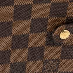 Pre Owned Louis Vuitton Damier Ebene Canvas Small Ring Agenda Cover